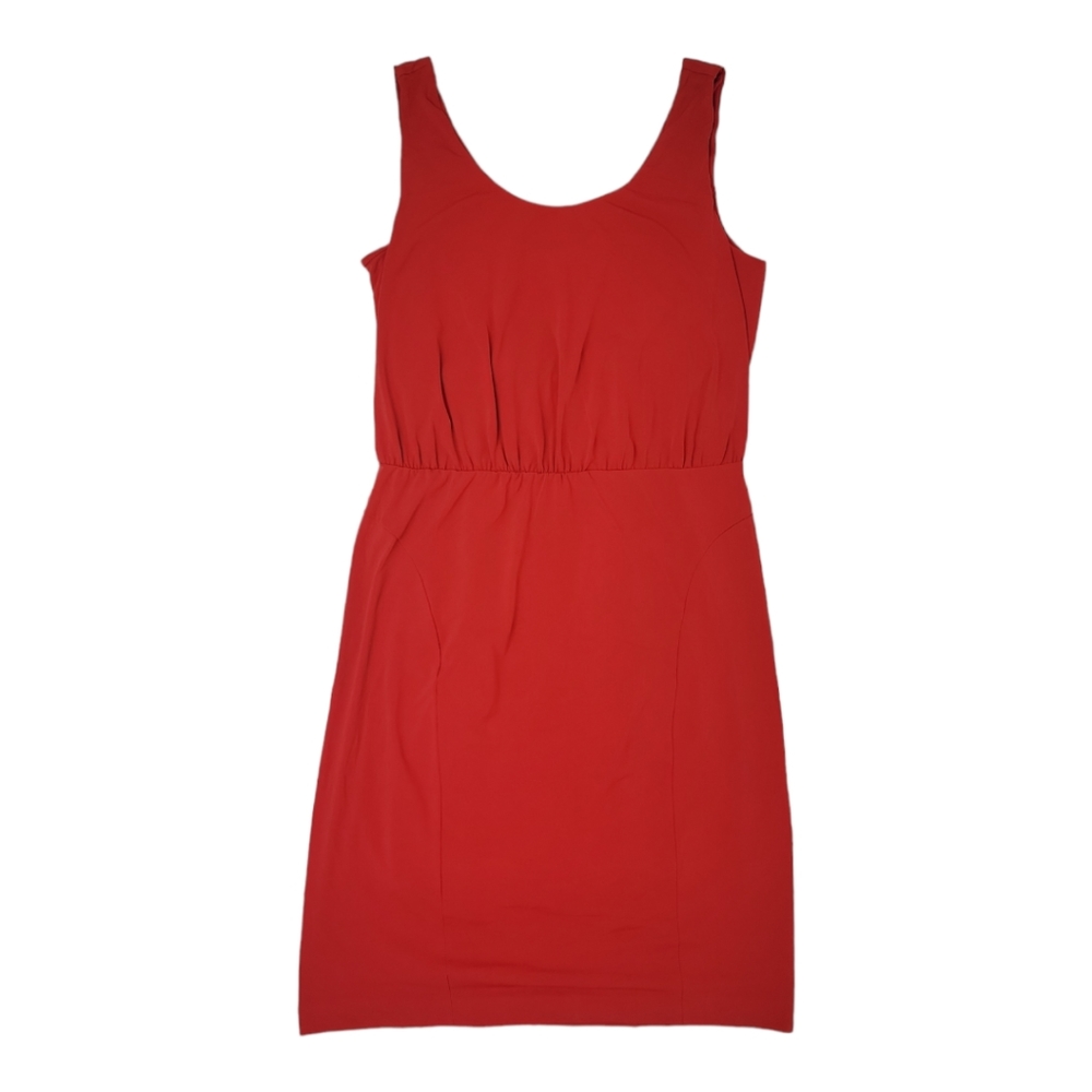 Shape FX Lycra Tank Dress w/ Shapewear, Sleeveless, Red